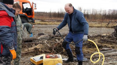 Прошла тренировка спасателей на воде.